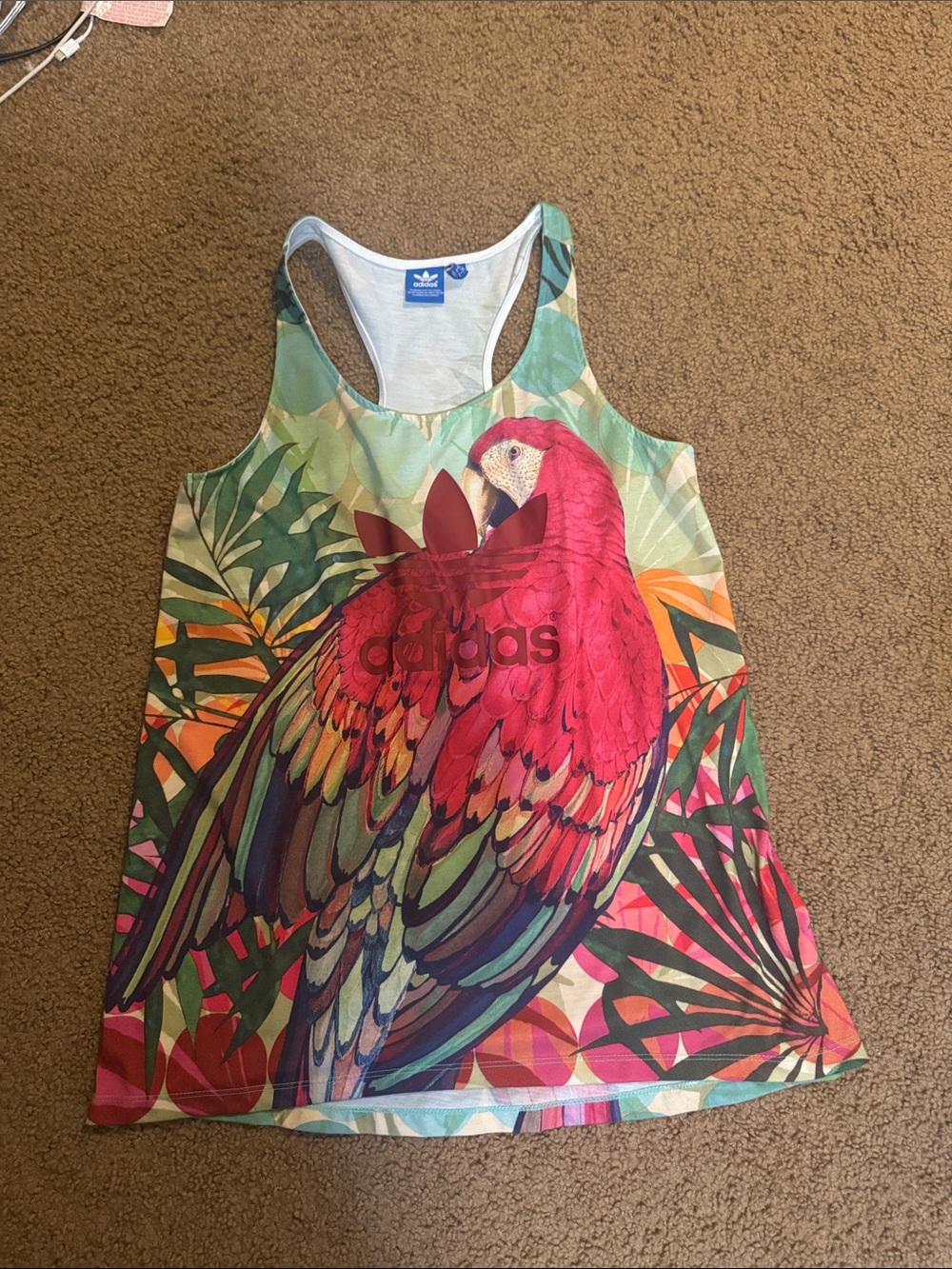 adidas Tropical Parrot Graphic Tank Top
